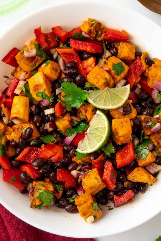 black bean sweet potato salad