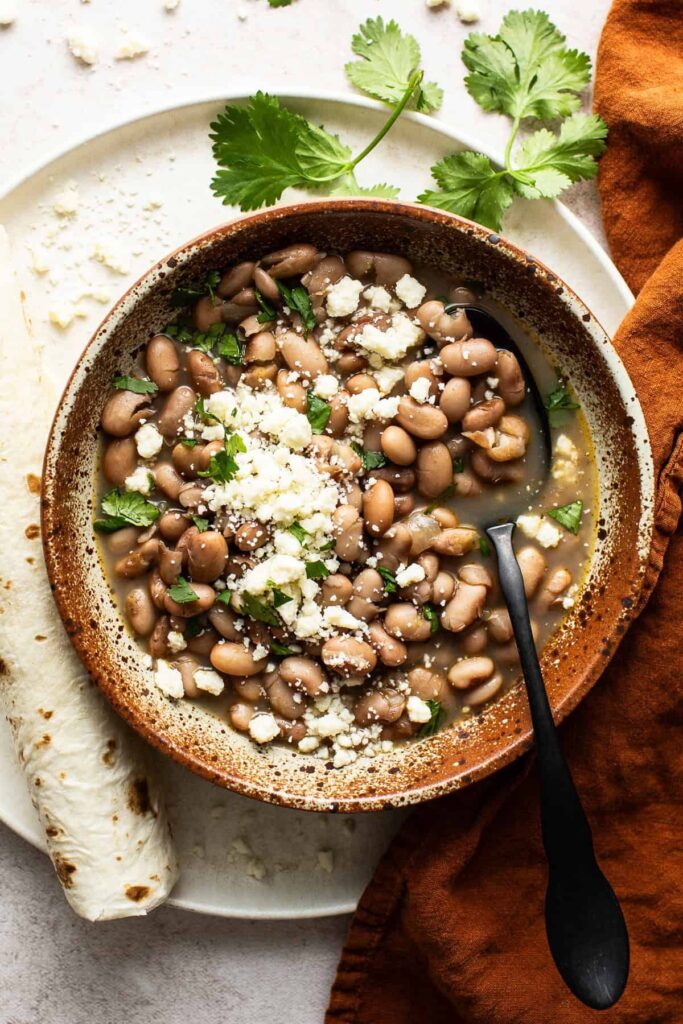 pinto beans on the stove