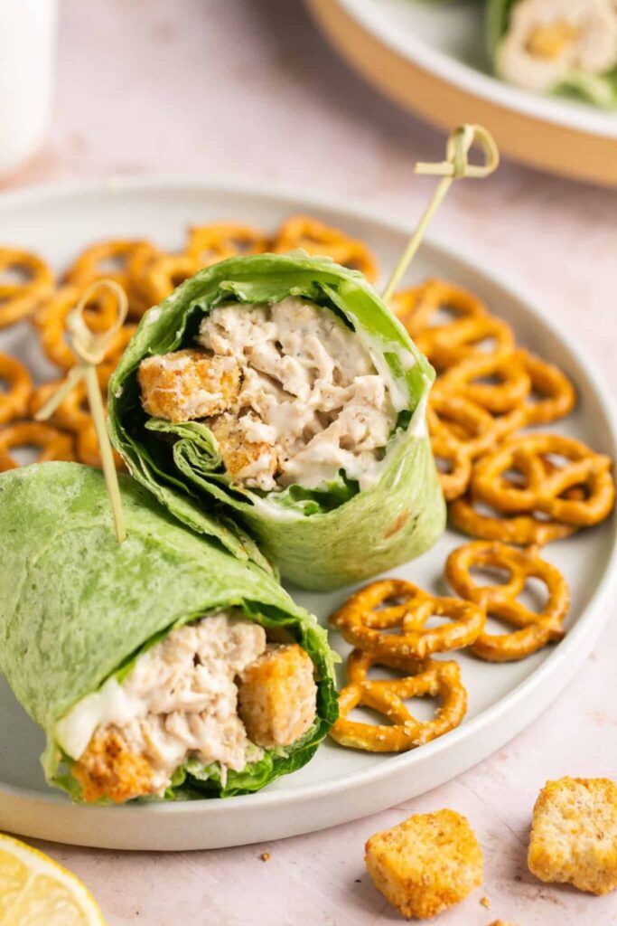 a chicken caesar wrap