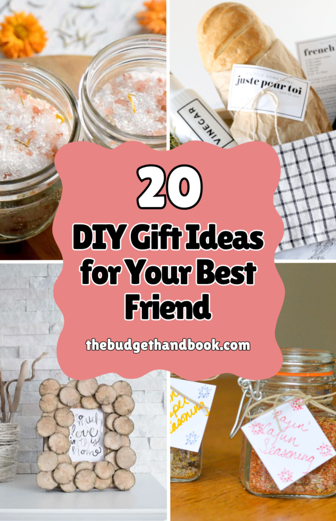 a collage round-up of 20 DIY gift ideas. could be pinned on pinterest